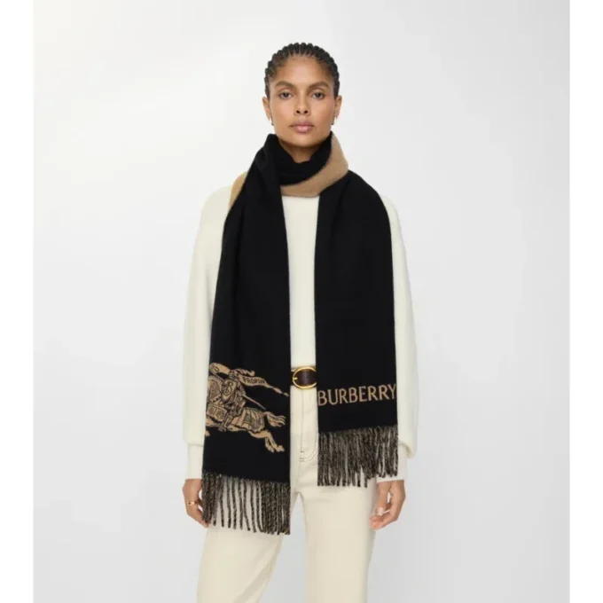 Sciarpa reversibile in cashmere EKD