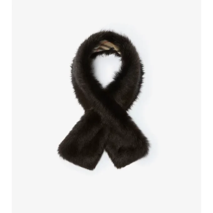 Sciarpa reversibile in shearling