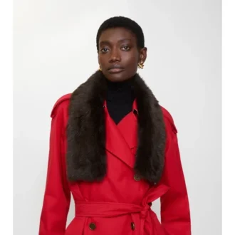 Sciarpa reversibile in shearling