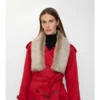 Sciarpa reversibile in shearling
