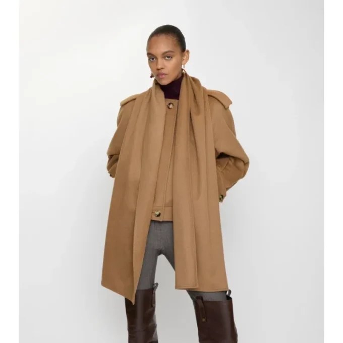 Sciarpa staccabile Giacca in cashmere