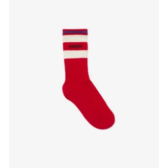Set di due paia di calze in misto cotone con strisce e logo