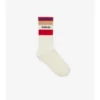 Set di due paia di calze in misto cotone con strisce e logo
