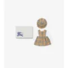 Set regalo per neonati in cotone a quadri, composto da tre pezzi