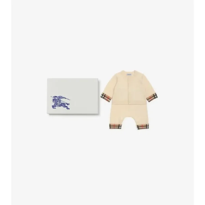 Set regalo per neonati in due pezzi in cashmere
