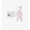 Set regalo per neonati in tre pezzi in cotone elasticizzato
