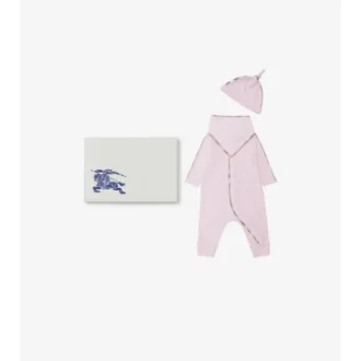 Set regalo per neonati in tre pezzi in cotone elasticizzato
