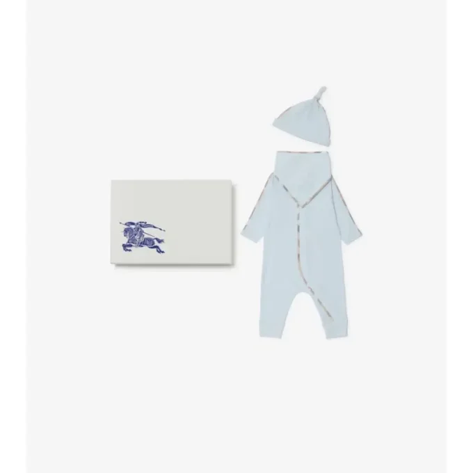 Set regalo per neonati in tre pezzi in cotone elasticizzato