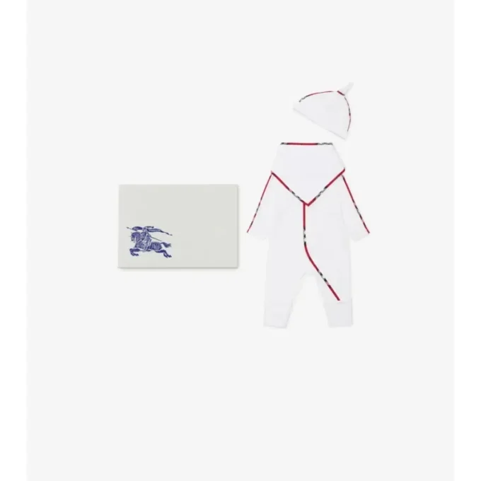 Set regalo per neonati in tre pezzi in cotone elasticizzato
