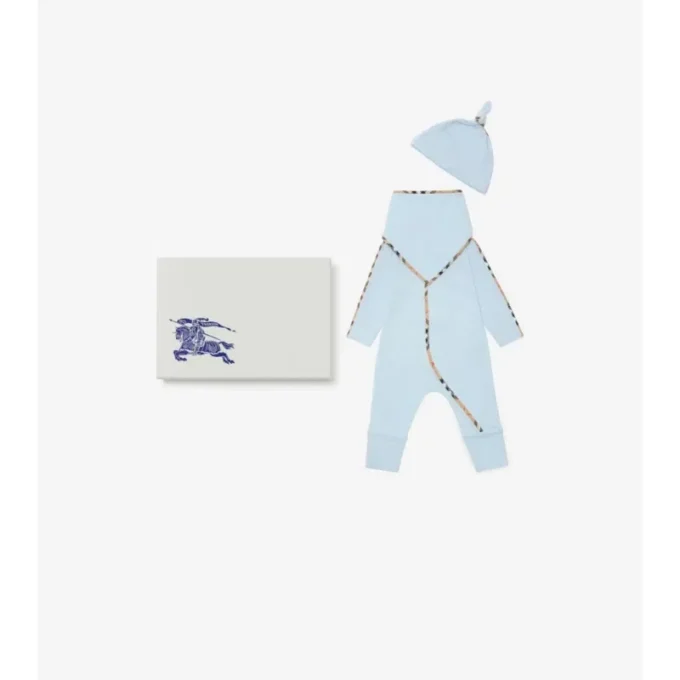 Set regalo per neonati in tre pezzi in cotone elasticizzato