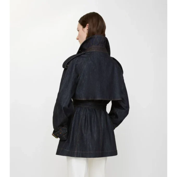 Short Denim Fitzrovia Trench Coat