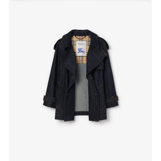 Short Denim Fitzrovia Trench Coat