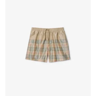 Shorts da bagno con motivo a quadri sfumato