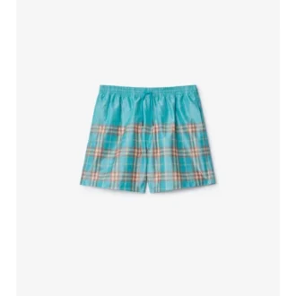 Shorts da bagno con motivo a quadri sfumato