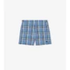 Shorts da bagno in seersucker a quadri