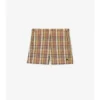 Shorts da bagno in seersucker a quadri