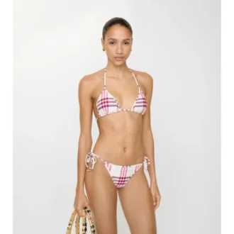 Slip bikini a quadri