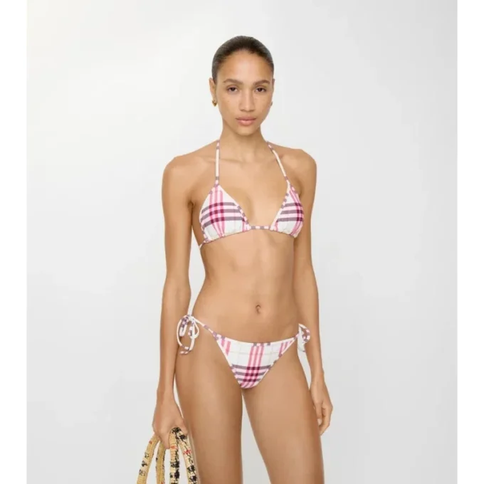 Slip bikini a quadri