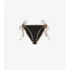 Slip bikini con bordi a quadri