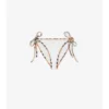 Slip bikini con bordi a quadri