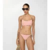Slip bikini con bordi a quadri