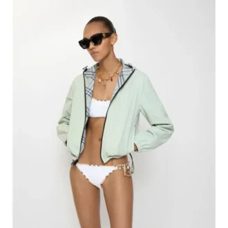Slip bikini con bordi a quadri