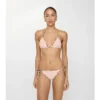 Slip bikini con bordi a quadri