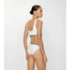 Slip bikini con bordi a quadri