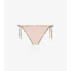 Slip bikini con bordi a quadri