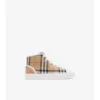 Sneakers alte in cotone a quadri