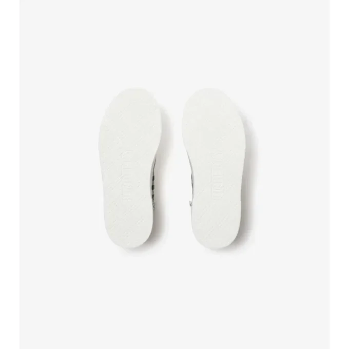 Sneakers alte in cotone a quadri