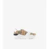 Sneakers con motivo a quadri e pelle