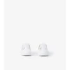 Sneakers con motivo a quadri e pelle