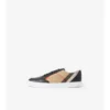 Sneakers con motivo a quadri e pelle