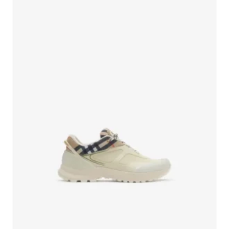 Sneakers Discover con motivo a quadri e mesh 