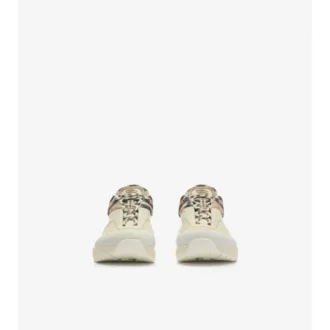 Sneakers Discover con motivo a quadri e mesh 