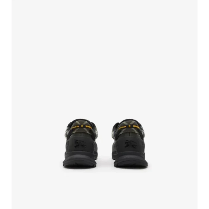 Sneakers Discover con motivo a quadri e mesh 