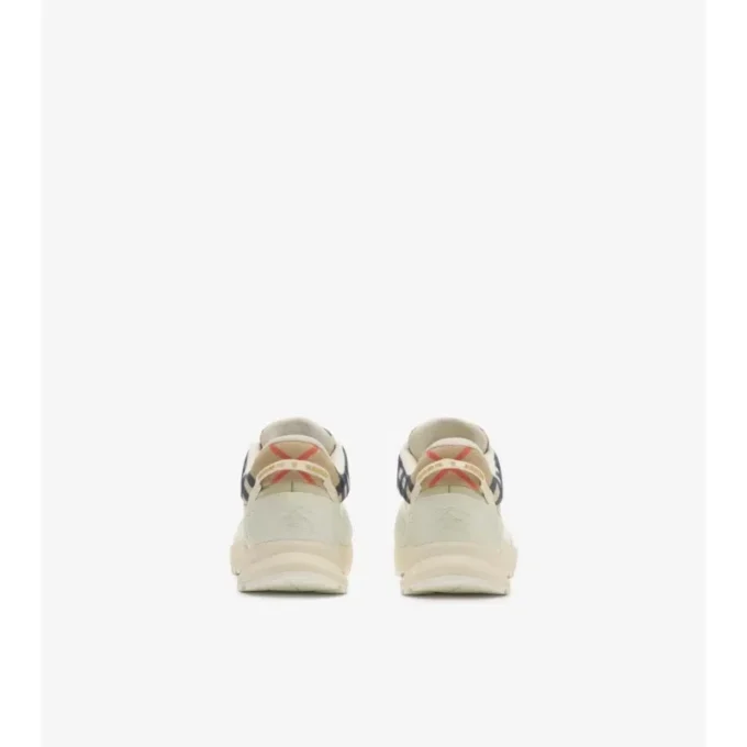 Sneakers Discover con motivo a quadri e mesh 