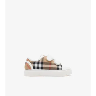 Sneakers in cotone a quadri