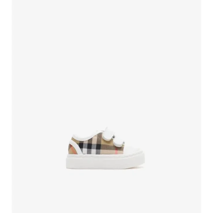 Sneakers in cotone a quadri