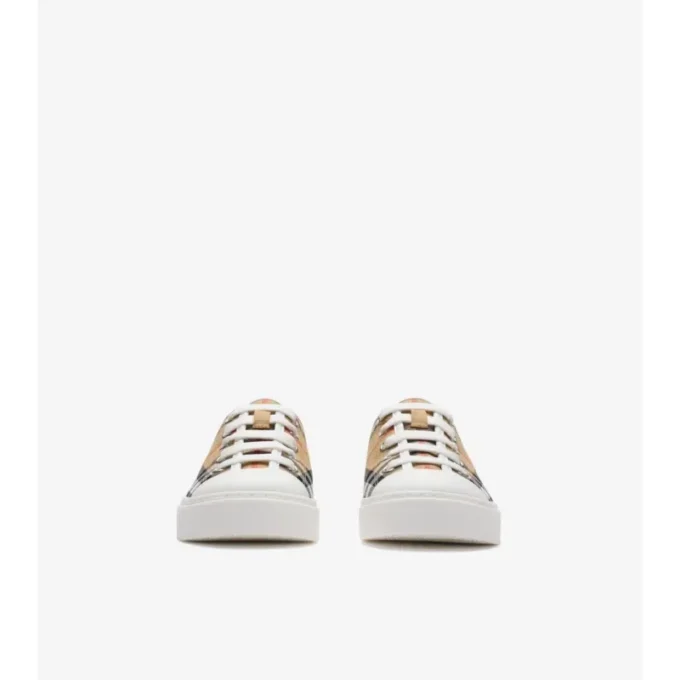 Sneakers in cotone a quadri