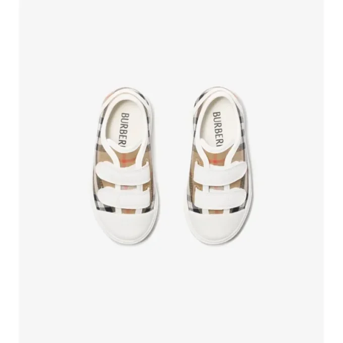 Sneakers in cotone a quadri