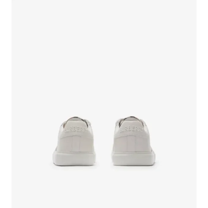 Sneakers in cotone e pelle con motivo a quadri
