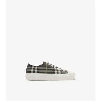 Sneakers in misto nylon con motivo a quadri