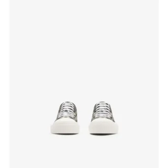 Sneakers in misto nylon con motivo a quadri