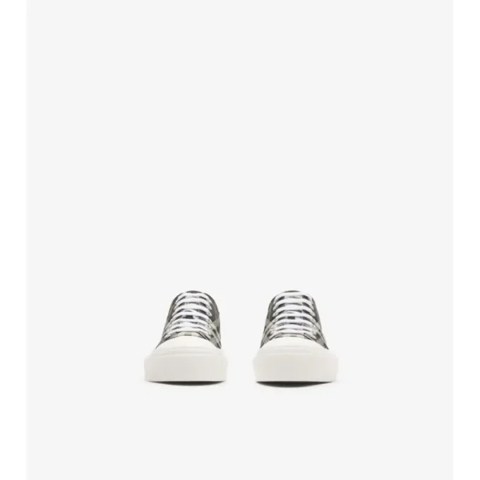 Sneakers in misto nylon con motivo a quadri