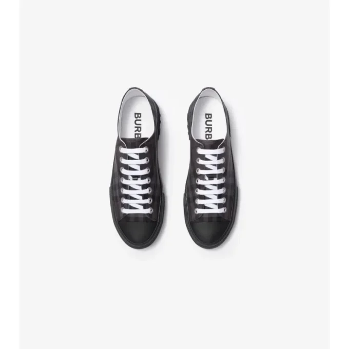 Sneakers in misto nylon con motivo a quadri