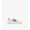 Sneakers in pelle e tessuto a quadri 