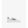 Sneakers in pelle e tessuto a quadri 