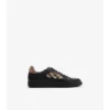 Sneakers in pelle e tessuto a quadri 